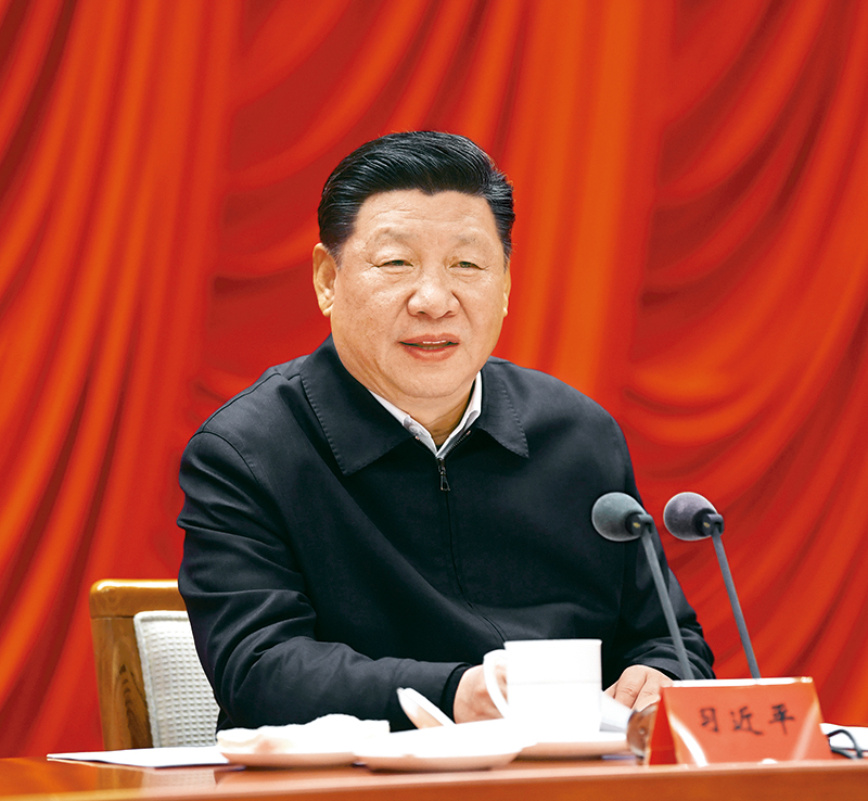 　　2019年1月21日，省部级主要领导干部坚持底线思维着力防范化解重大风险专题研讨班在中央党校开班。中共中央总书记、国家主席、中央军委主席习近平在开班式上发表重要讲话。 新华社记者 饶爱民/摄